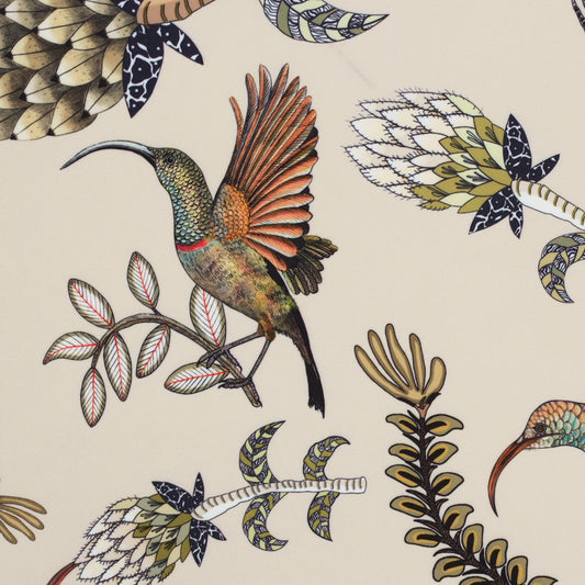 Protea Garden Stone Linen Fabric