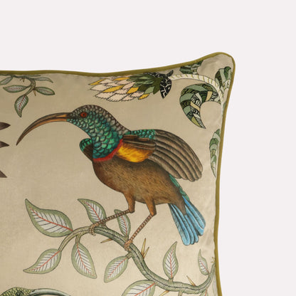 Protea Garden Stone Velvet Cushion Cover