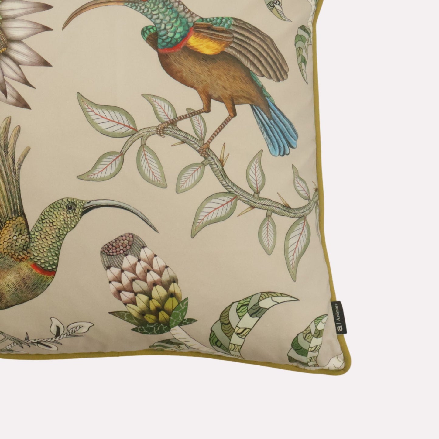 Protea Garden Stone Cotton Cushion Cover