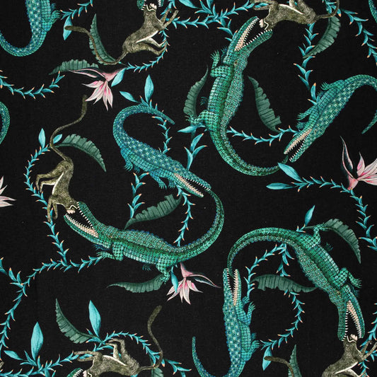 River Chase Moonlight Linen Fabric Ardmore Design