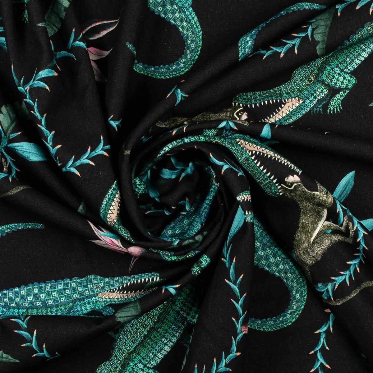 River Chase Moonlight Linen Fabric Ardmore Design