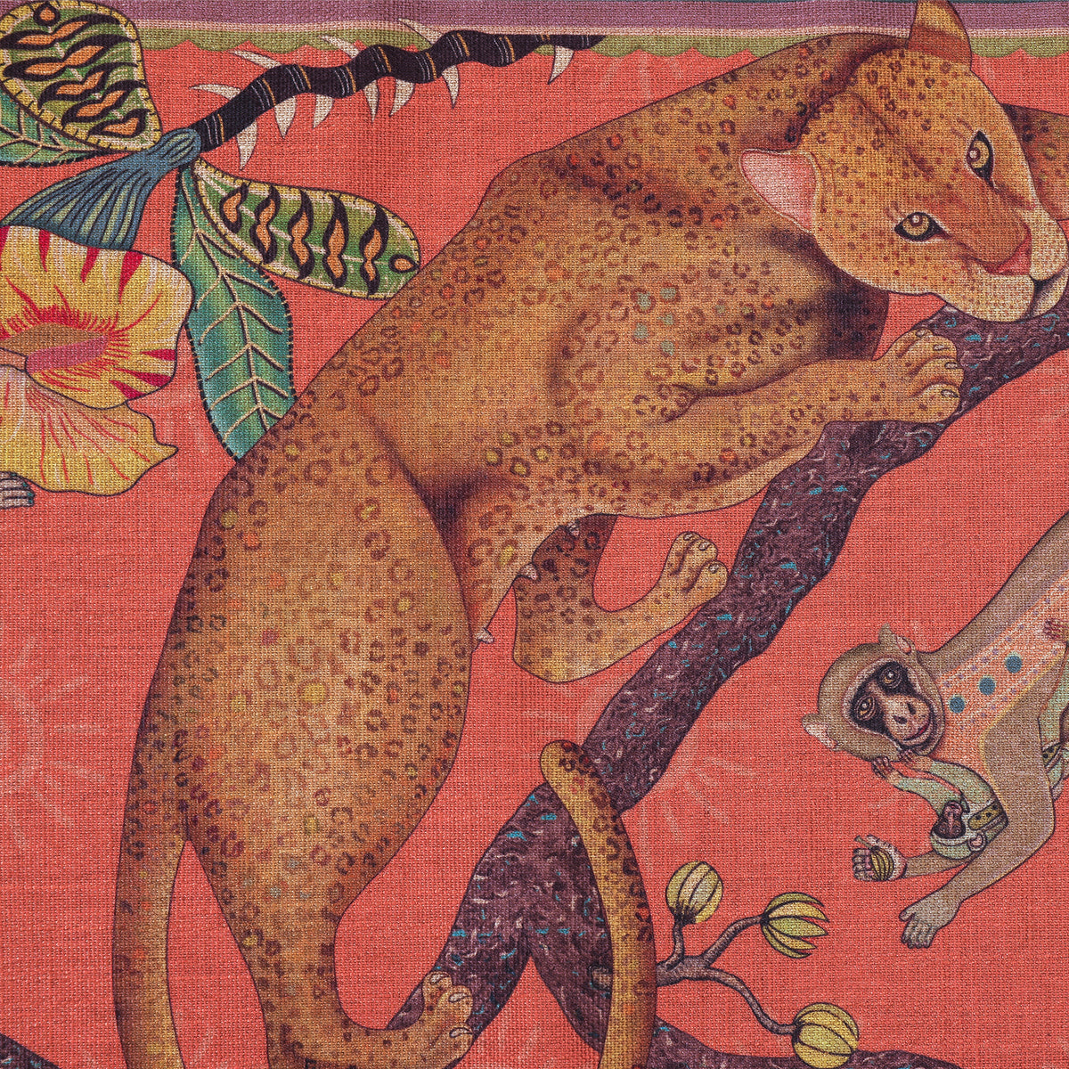 Monkey Tales Linaza Runner in Coral