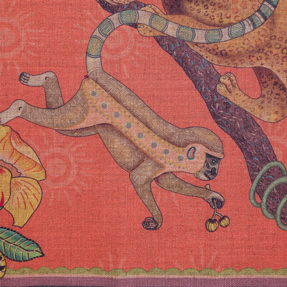 Monkey Tales Linaza Runner in Coral