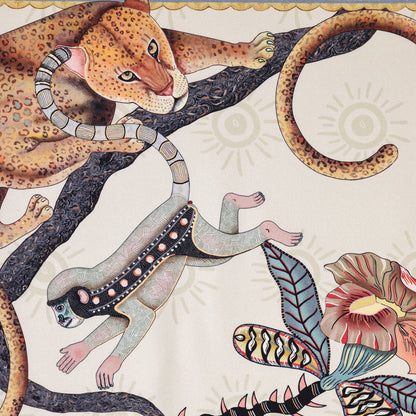 Monkey Tales Satinette Runner in Stone