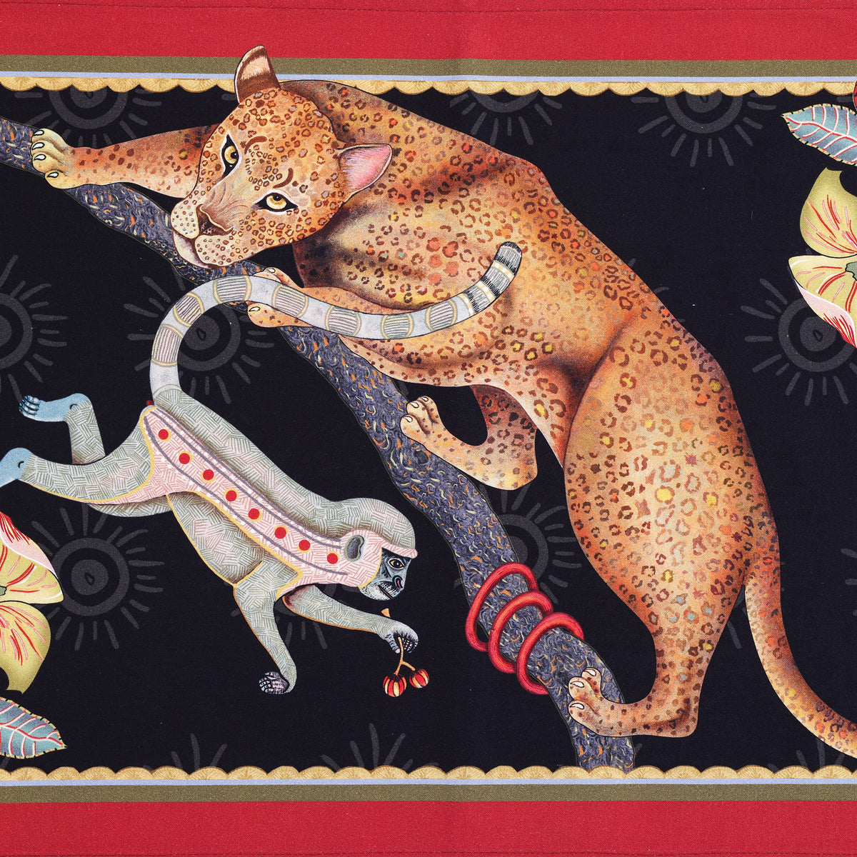 Monkey Tales Satinette Runner in Night