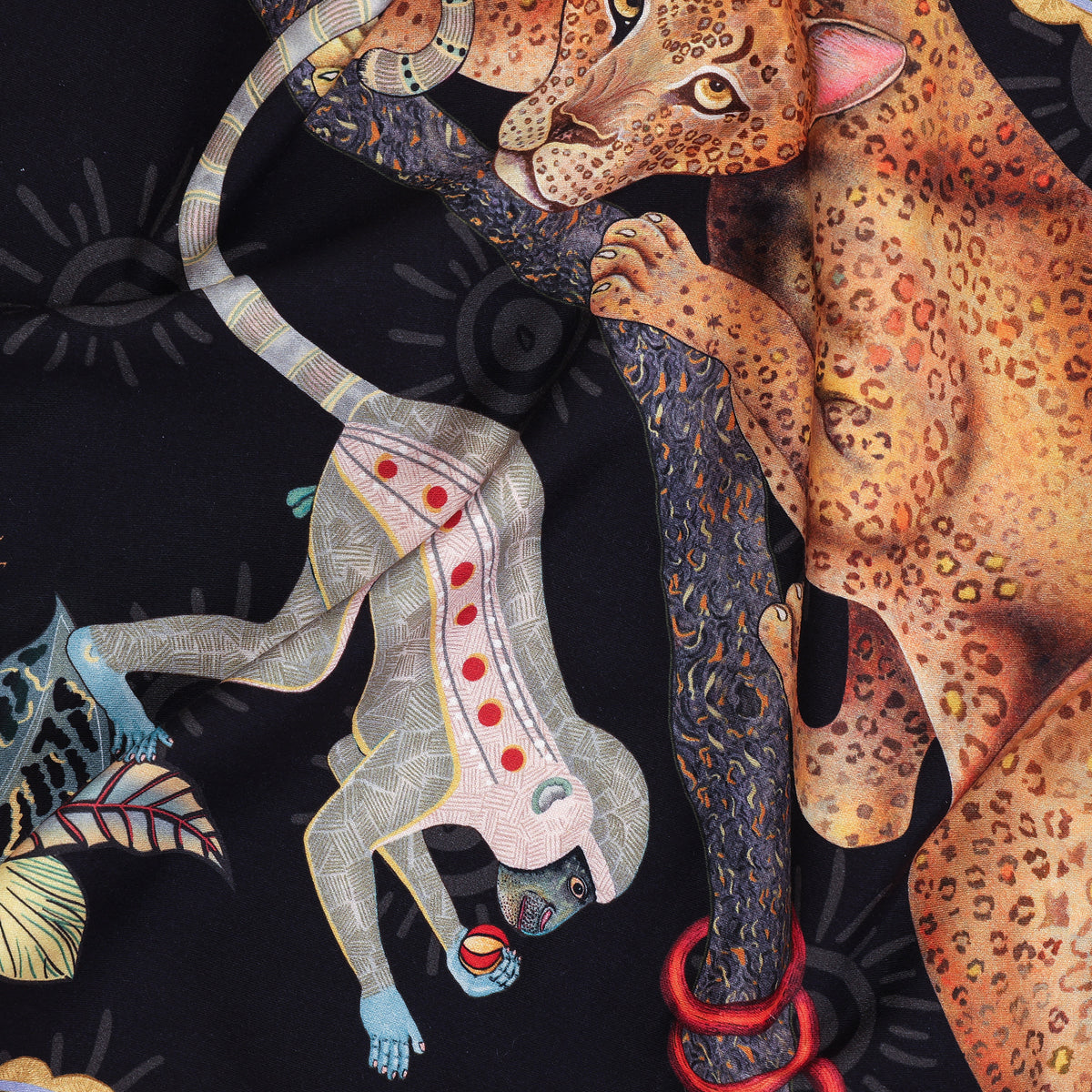 Monkey Tales Satinette Runner in Night