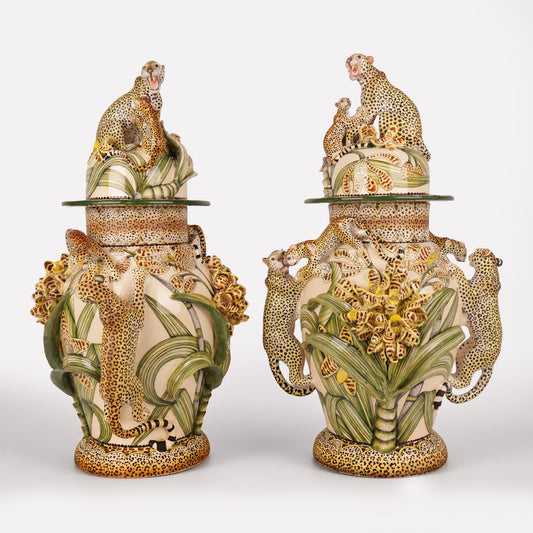 Mother Leopard Urns