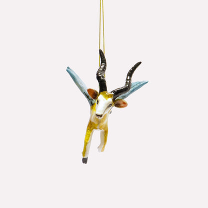 Flying Springbok Ornament