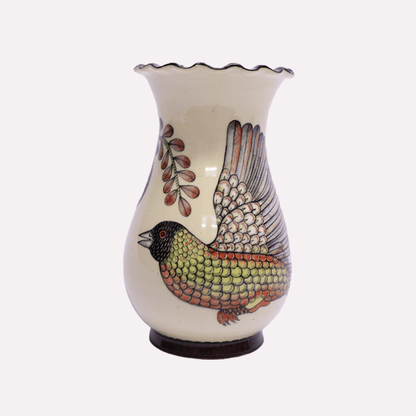 Weaver Bird Plain Vase
