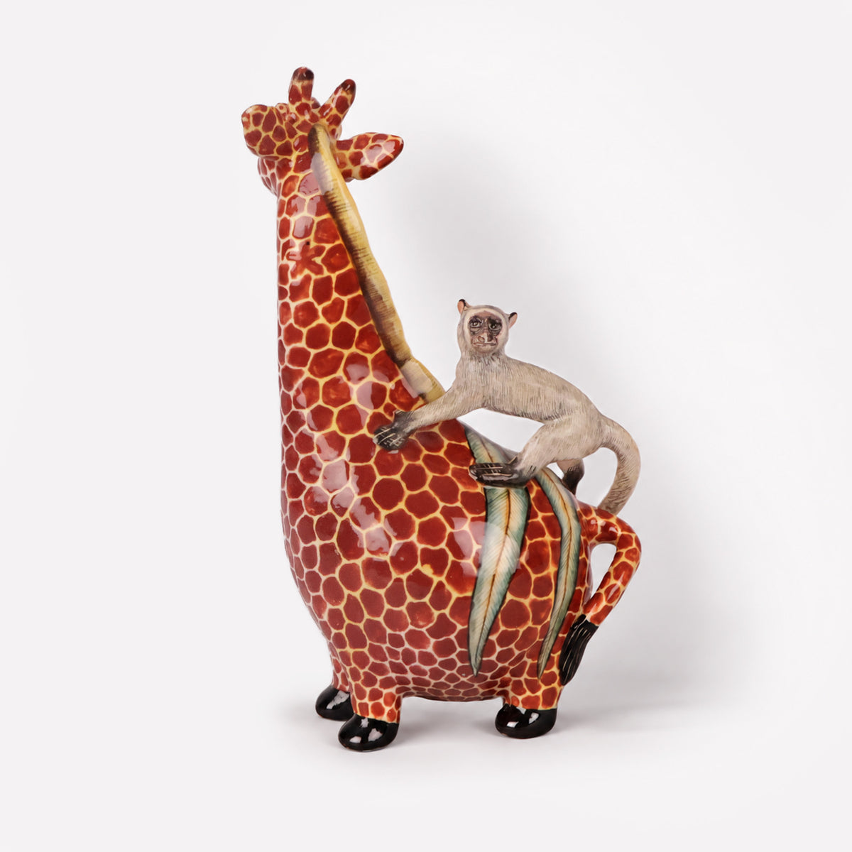 Giraffe and Monkey Chubby Sculpture