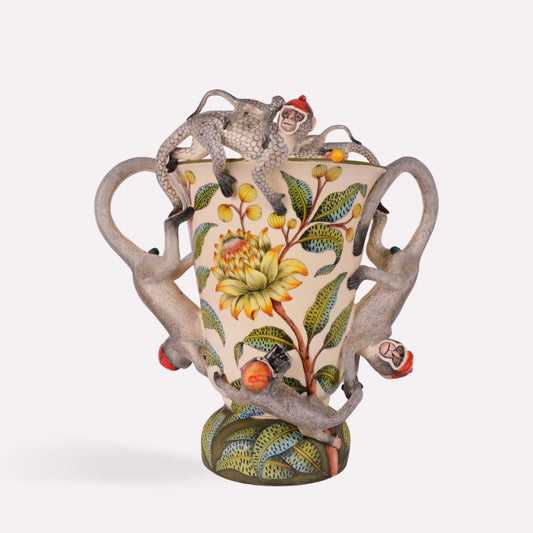 Monkey Troop Vase