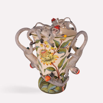 Monkey Troop Vase