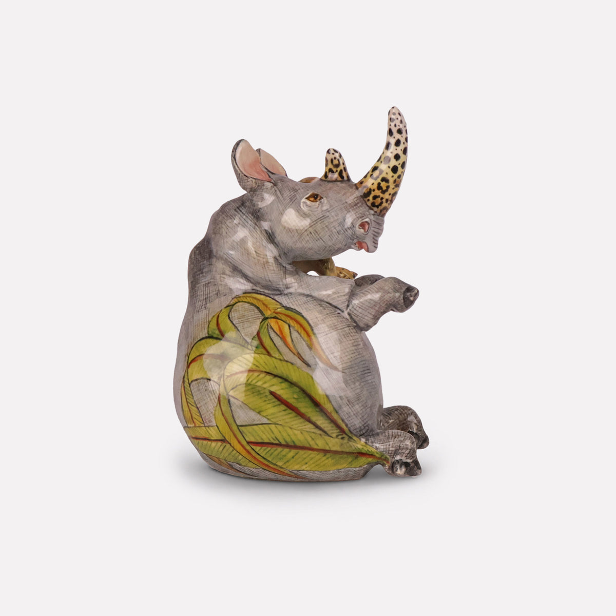 Rhino and Monkey Chubby Sculpture