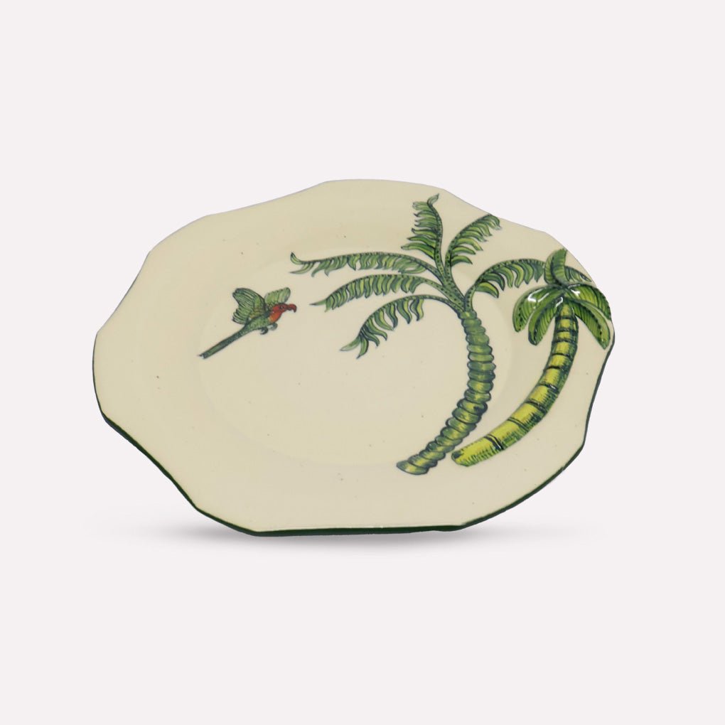 Palm Tree & Parrot Plate