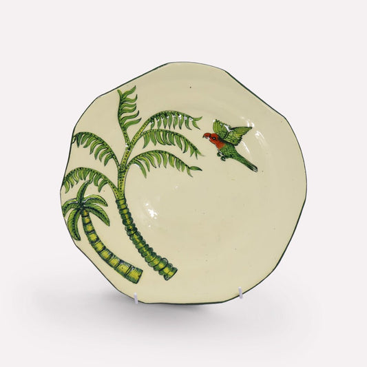 Palm Tree & Parrot Plate