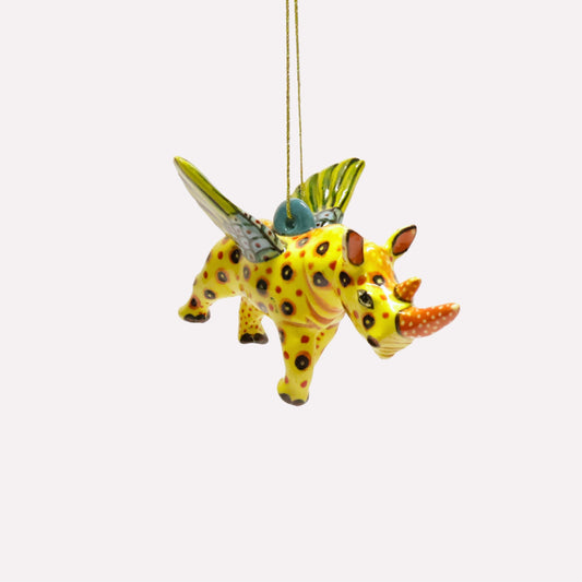 Flying Rhino Ornament