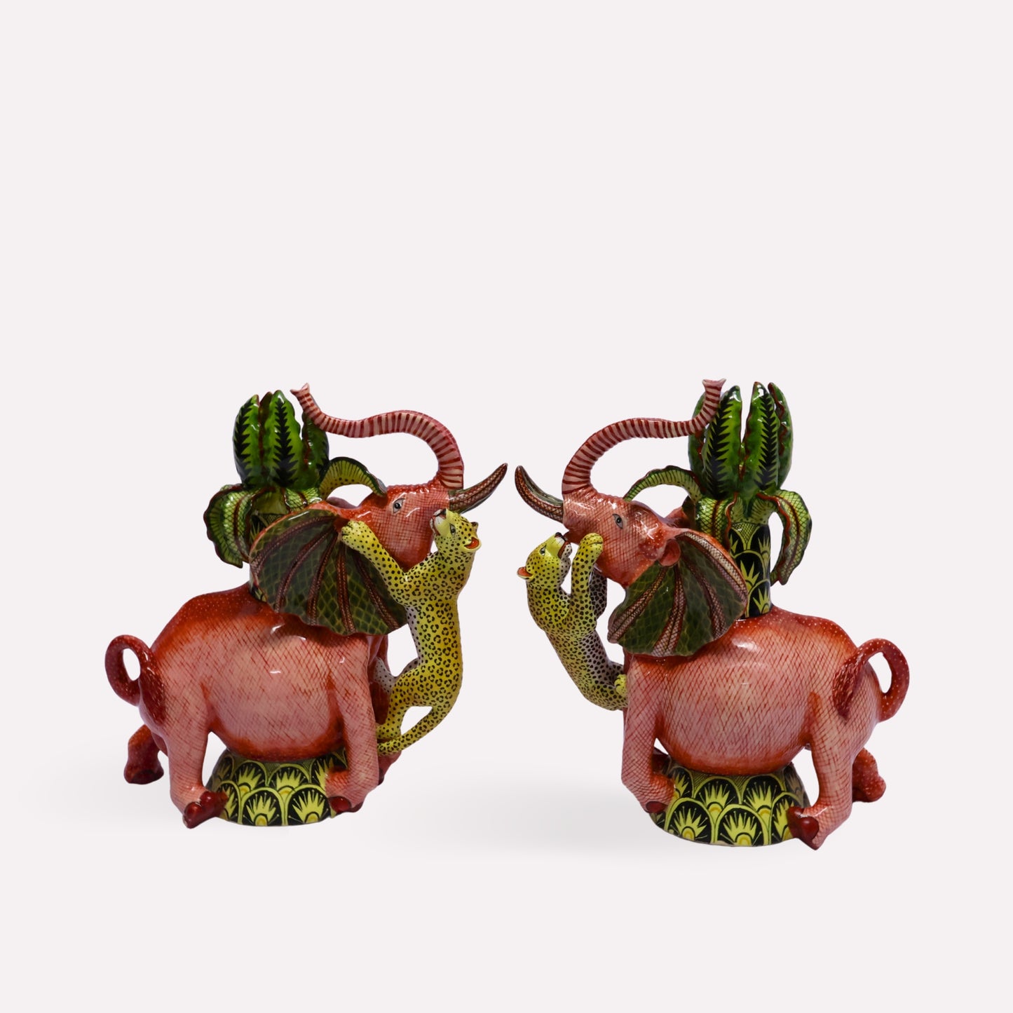 Elephant & Leopard Candle Holders