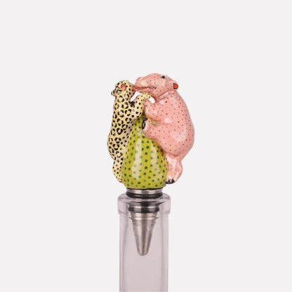Hippo & Leopard Ceramic Stopper