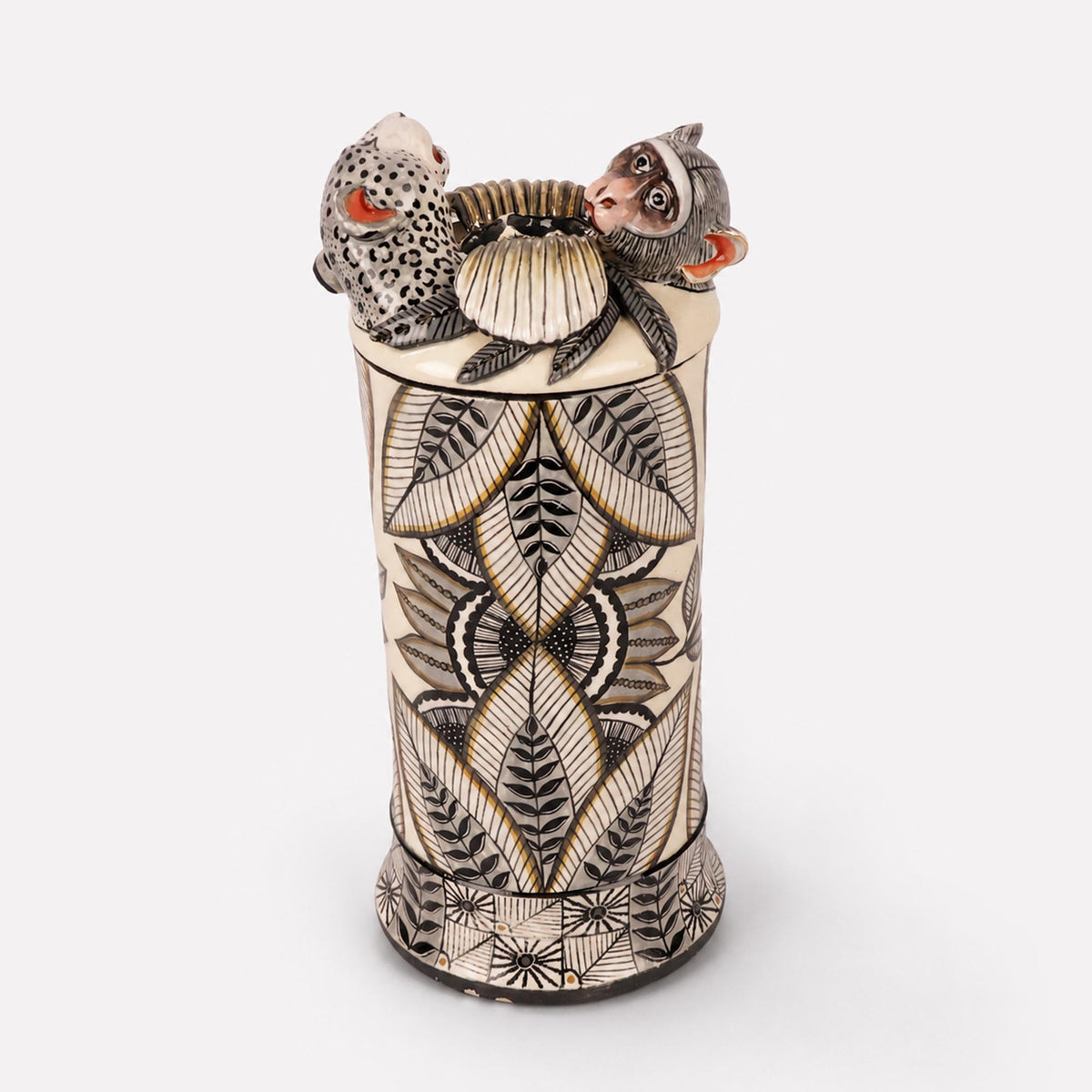 Leopard and Monkey Diffuser Pot