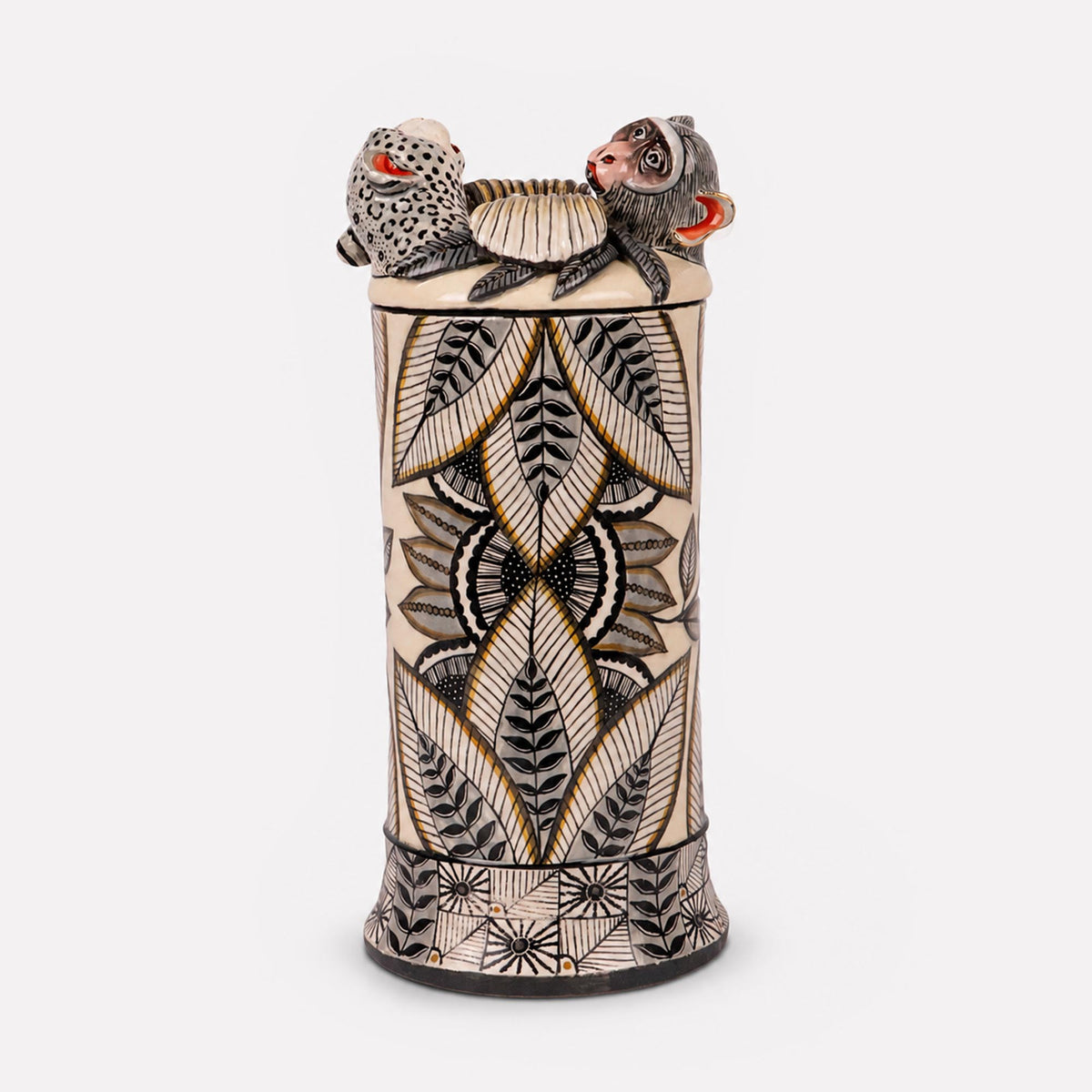 Leopard and Monkey Diffuser Pot