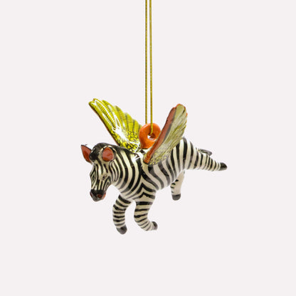 Flying Zebra Ornament