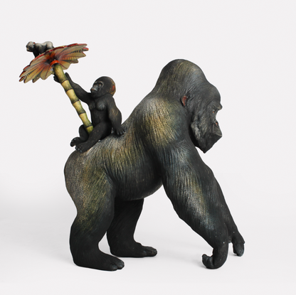 Gorilla with a Baby Rider