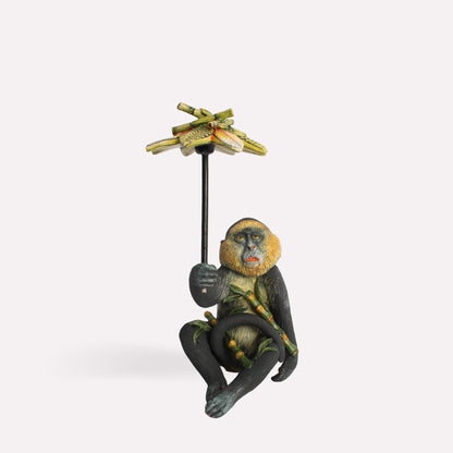 Golden Gorilla Baby Sculpture
