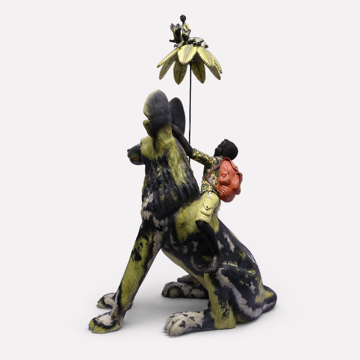 Wild Dog With Boy Rider