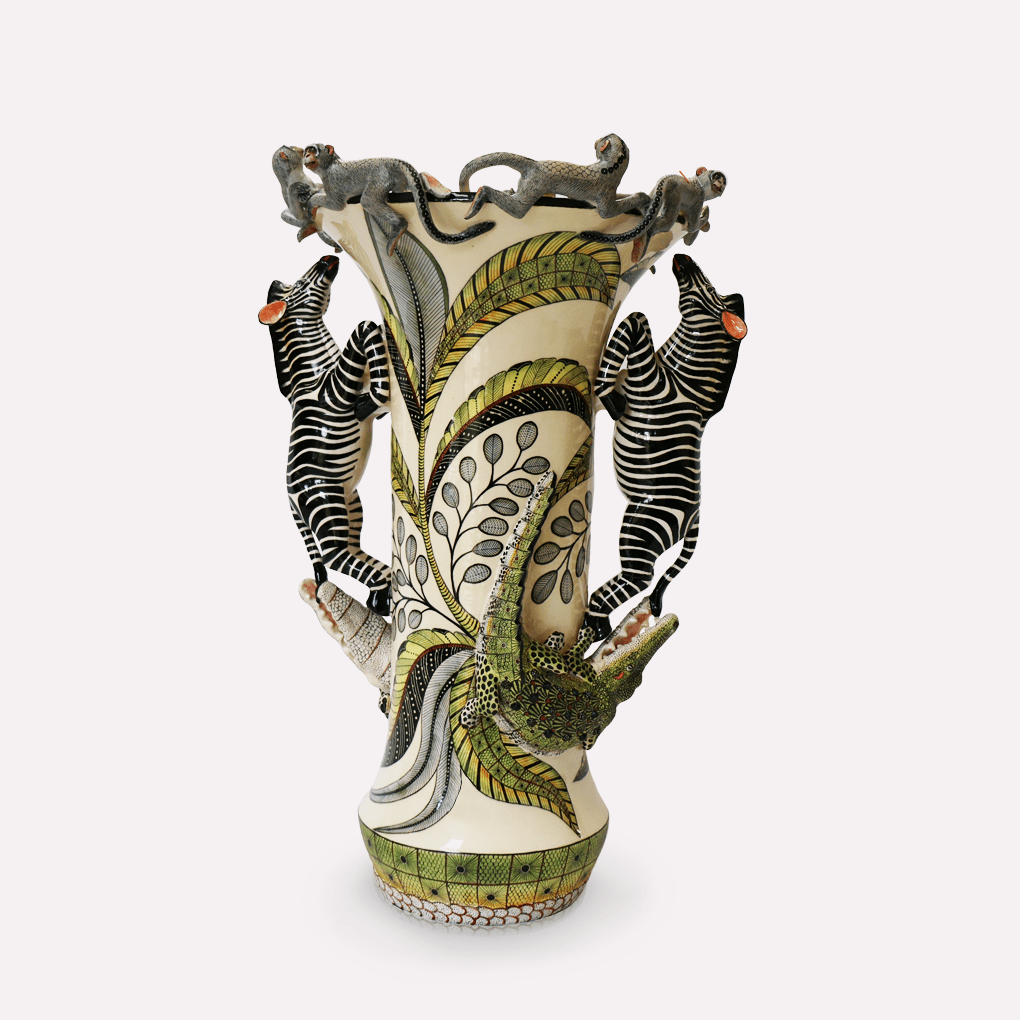 Zebra Migration Vase