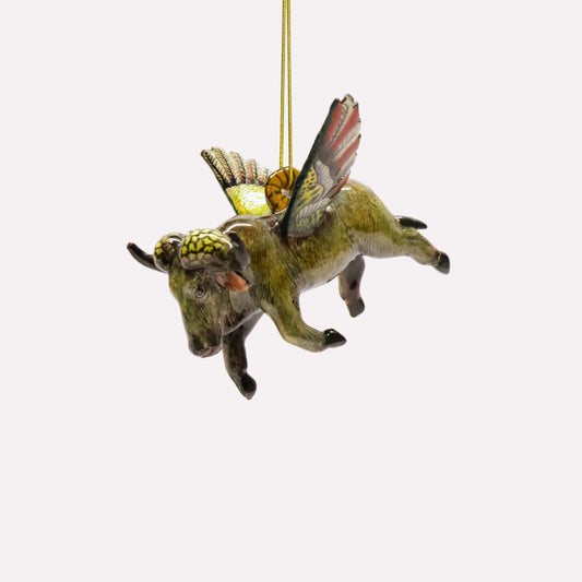 Flying Buffalo Ornament