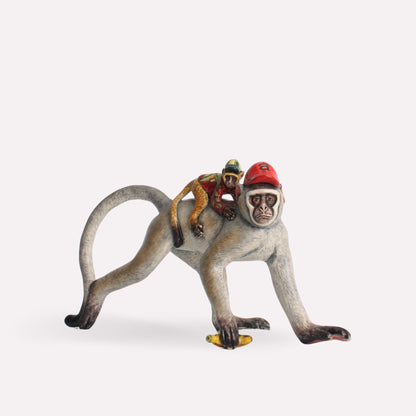 Monkey and Baby Sculpture