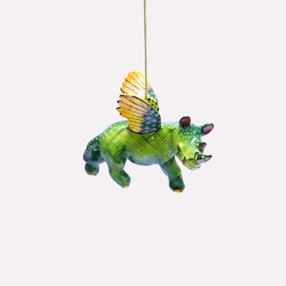 Flying Rhino Ornament
