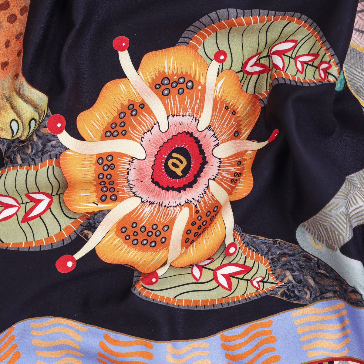 Monkey Tales Satinette Tablecloth in Night