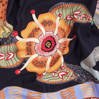 Monkey Tales Satinette Tablecloth in Night