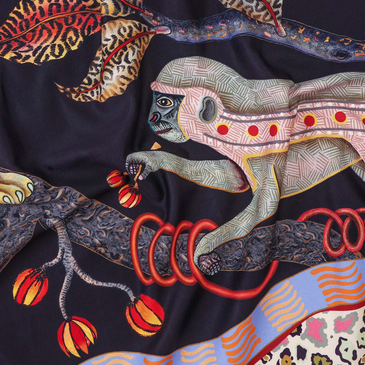 Monkey Tales Satinette Tablecloth in Night