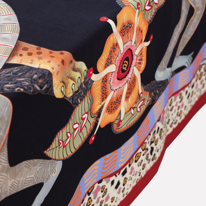 Monkey Tales Satinette Tablecloth in Night