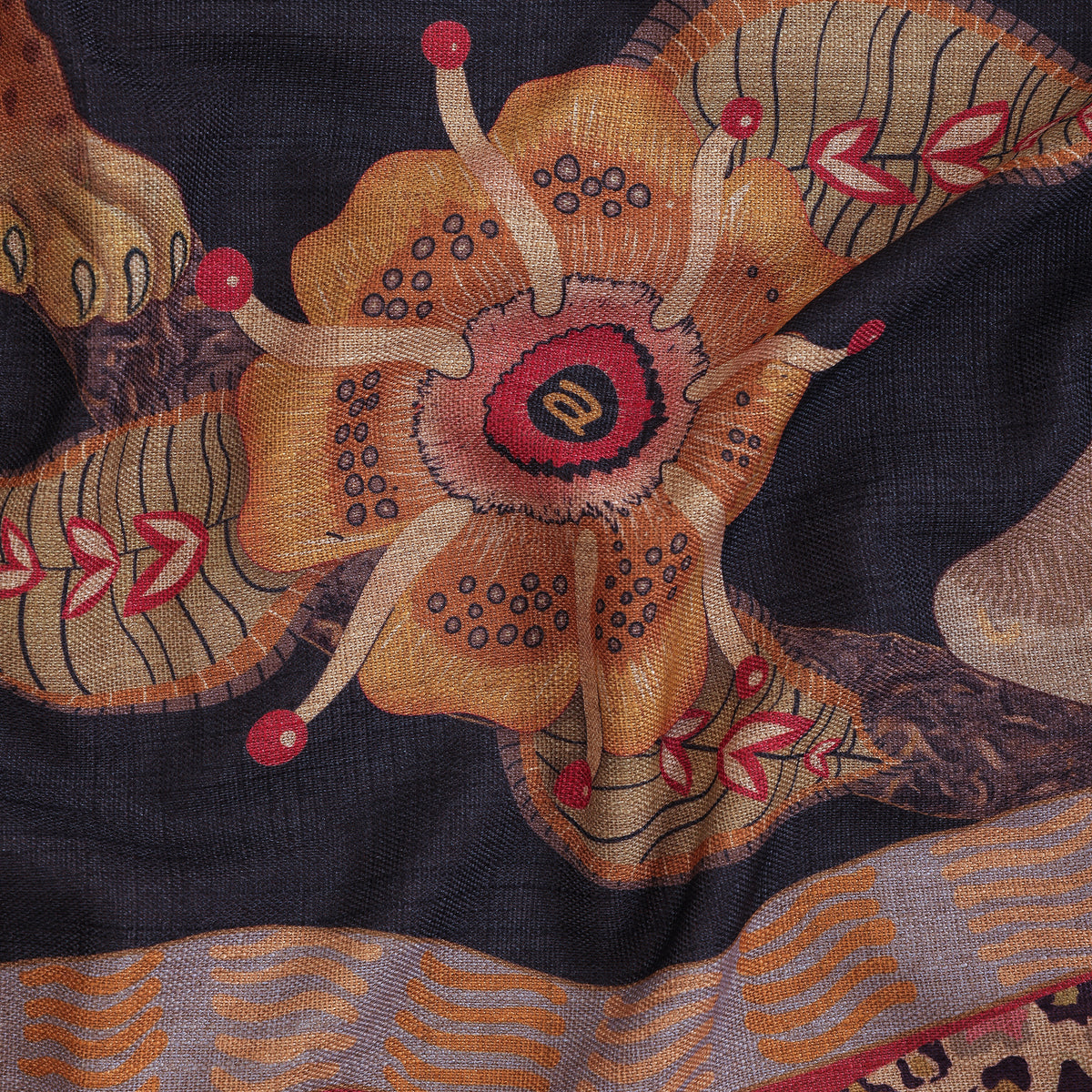 Monkey Tales Linaza Tablecloth in Night