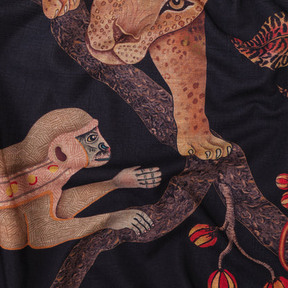 Monkey Tales Linaza Tablecloth in Night