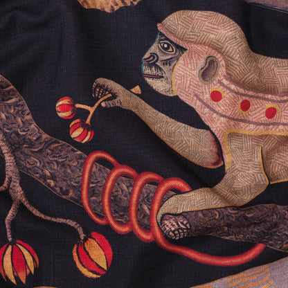 Monkey Tales Linaza Tablecloth in Night