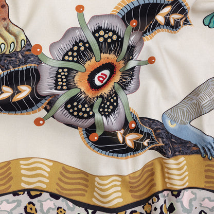 Monkey Tales Satinette Tablecloth in Stone