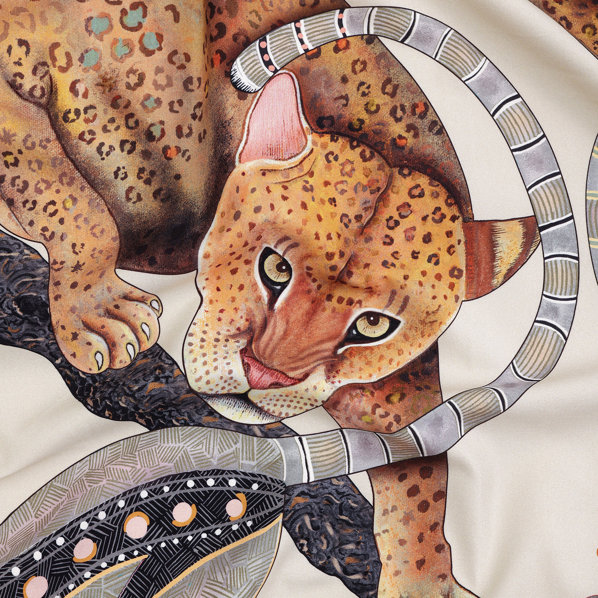 Monkey Tales Satinette Tablecloth in Stone