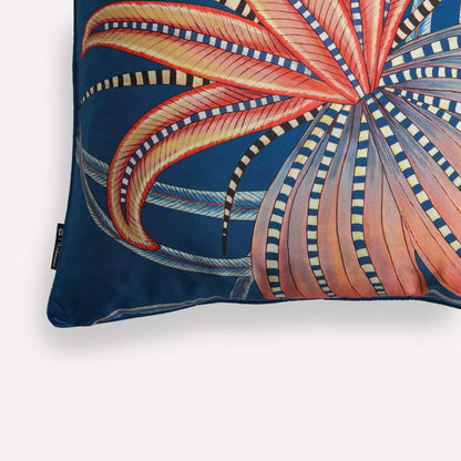 Thanda Nests Midnight Silk Cushion Cover