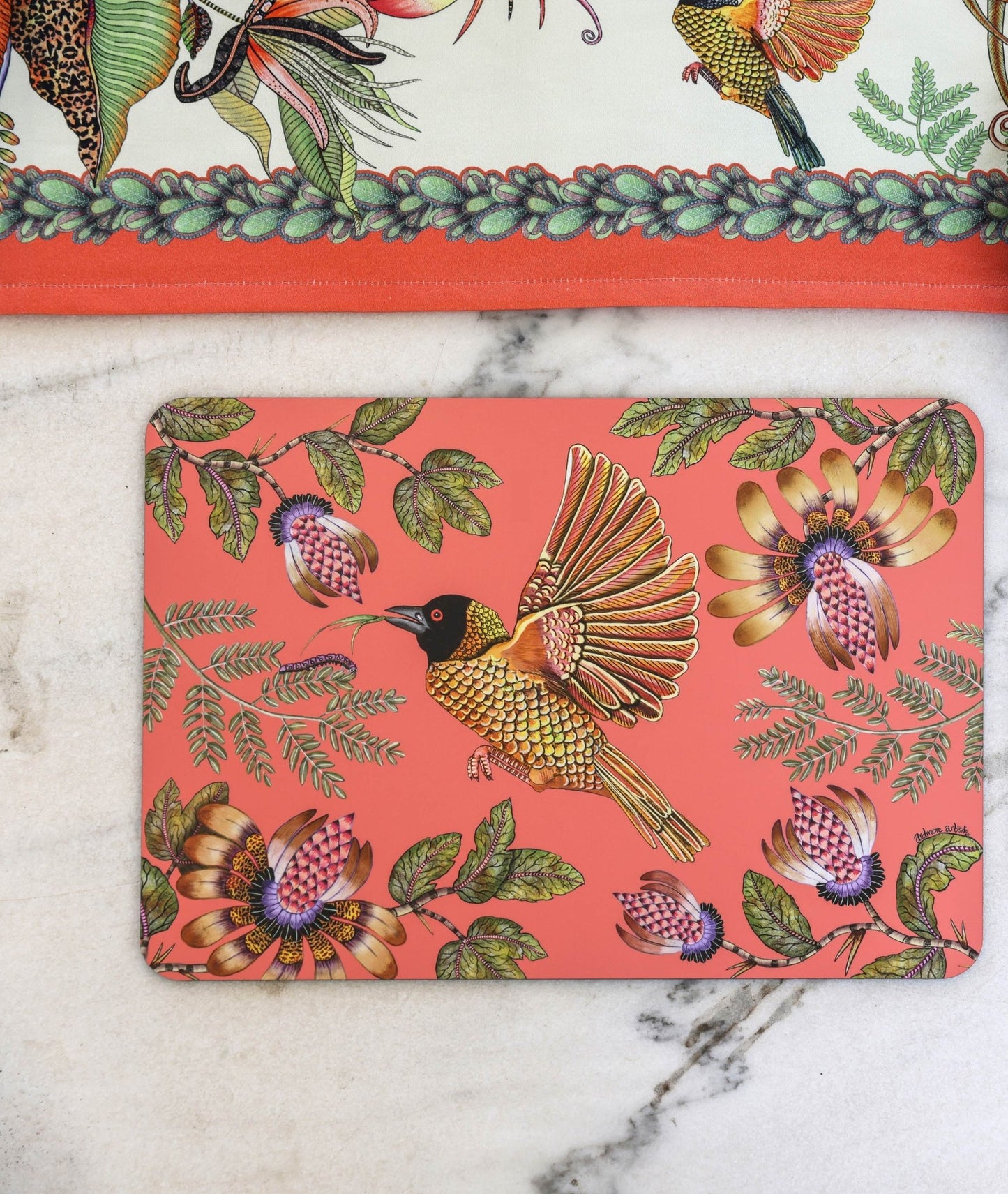 Weaver Garden Coral Pair (Hardboard Placemats)