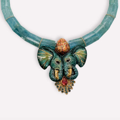 Elephant Duet Necklace