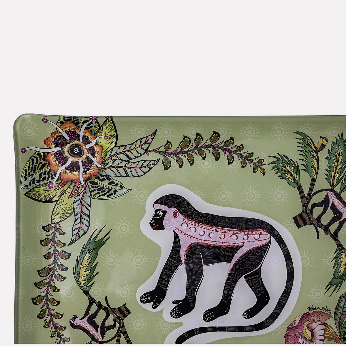 Meandering Monkey Large Tray in Delta