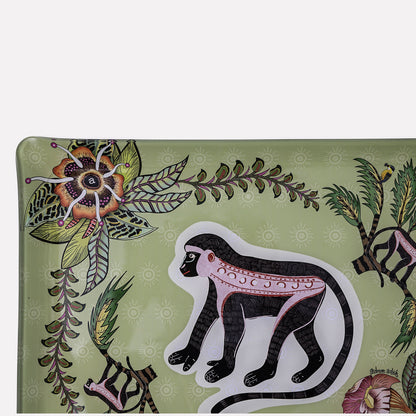 Meandering Monkey Large Tray in Delta