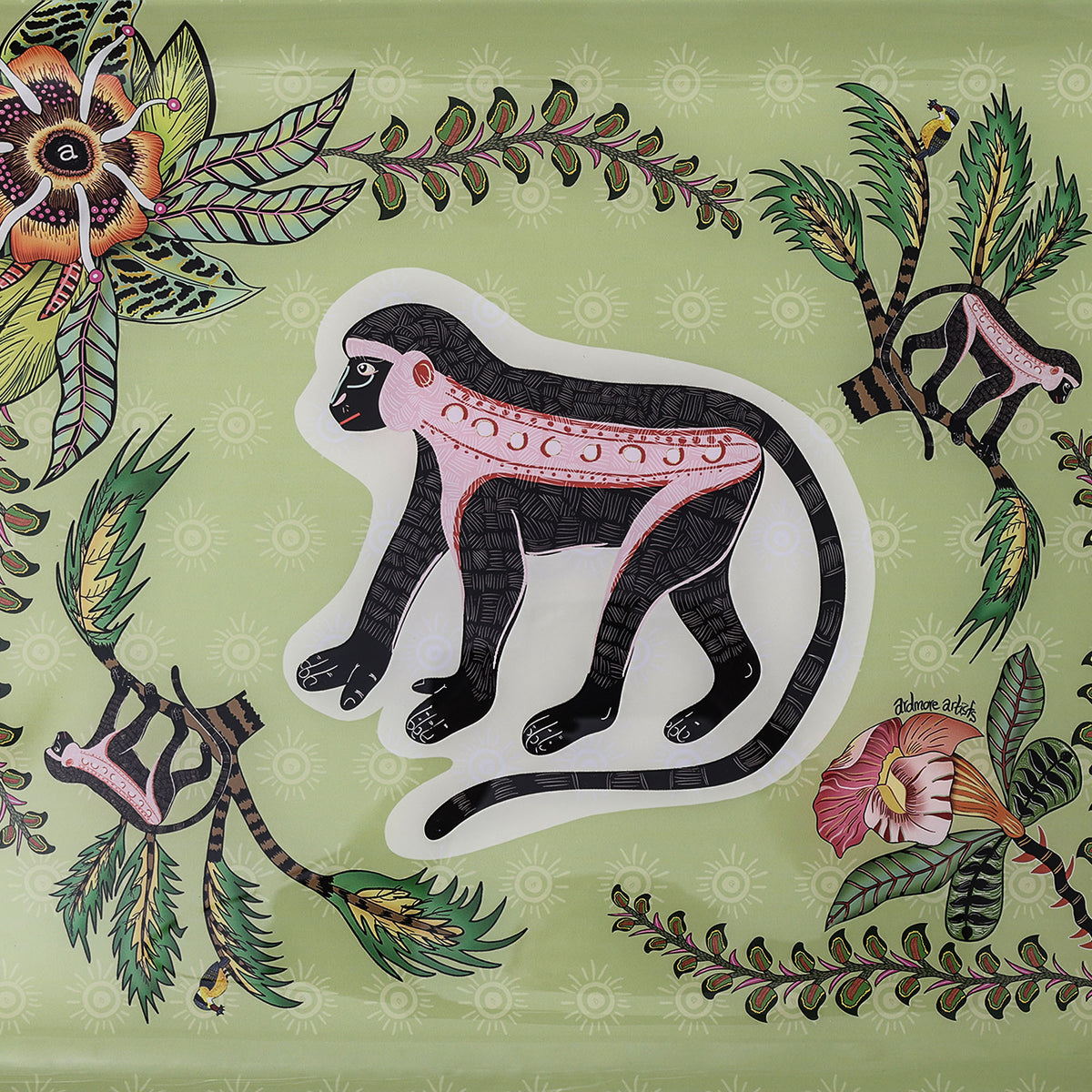 Meandering Monkey Large Tray in Delta