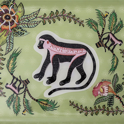 Meandering Monkey Large Tray in Delta
