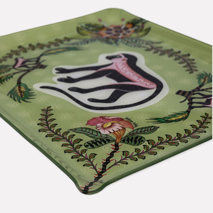 Meandering Monkey Large Tray in Delta