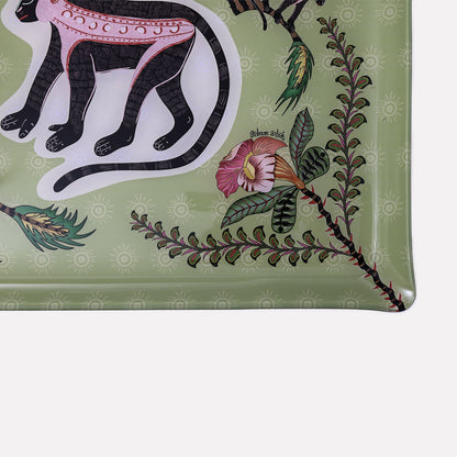 Meandering Monkey Large Tray in Delta